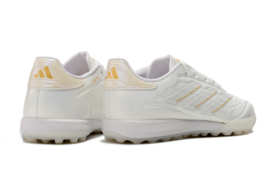 Men's Adidas Copa Pure.3 TF Artificial Turf Low-Tops Football Shoes - White/Gold/Beige