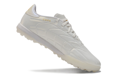 Men's Adidas Copa Pure.3 TF Artificial Turf Low-Tops Football Shoes - White/Gold/Beige