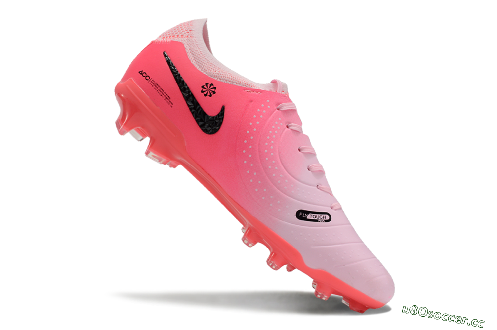Men's Nike Tiempo Legend 10 Elite AG Artificial Grass Low-Tops Football Shoes - Pink Foam/Black 4