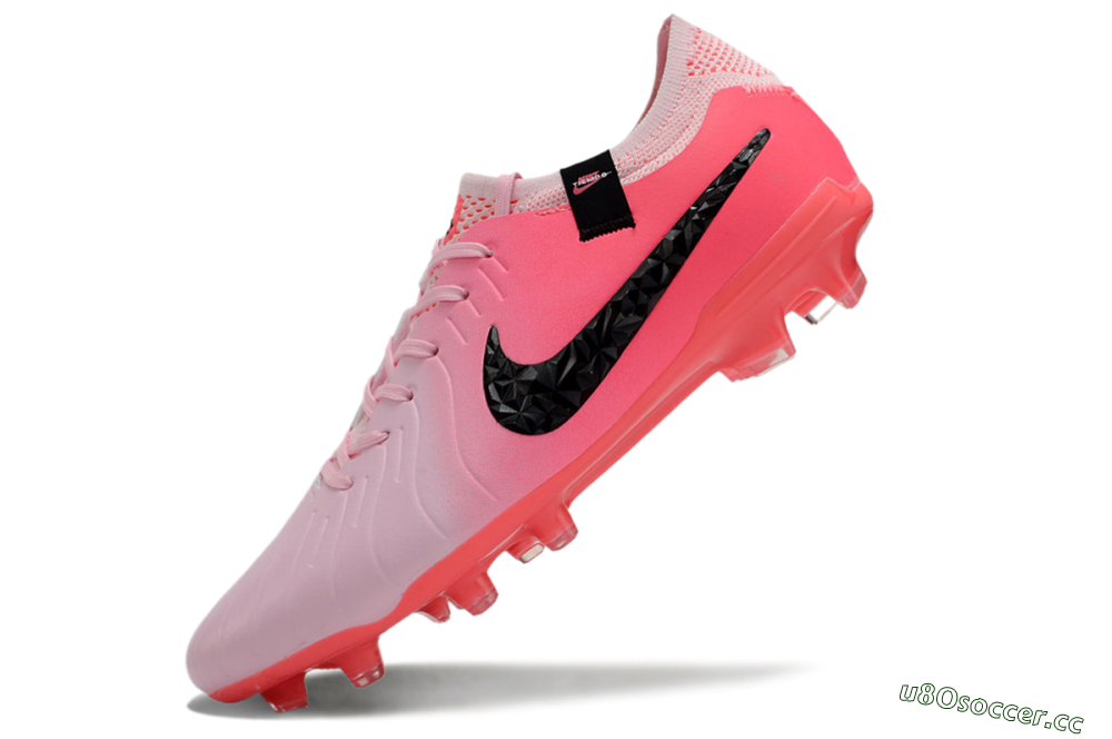 Men's Nike Tiempo Legend 10 Elite AG Artificial Grass Low-Tops Football Shoes - Pink Foam/Black 5
