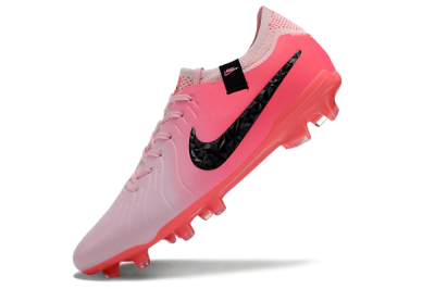 Men's Nike Tiempo Legend 10 Elite AG Artificial Grass Low-Tops Football Shoes - Pink Foam/Black