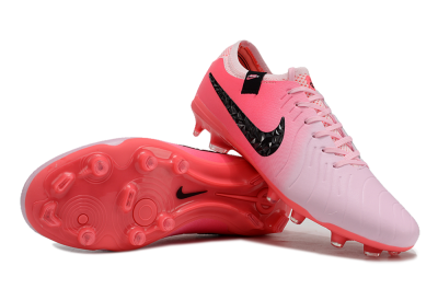 Men's Nike Tiempo Legend 10 Elite AG Artificial Grass Low-Tops Football Shoes - Pink Foam/Black