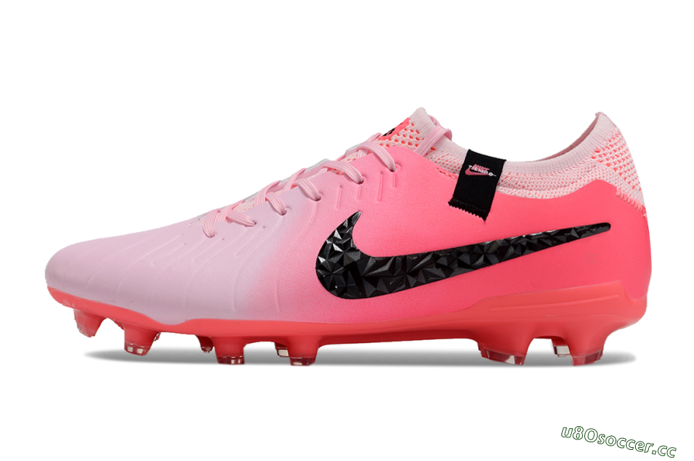 Men's Nike Tiempo Legend 10 Elite AG Artificial Grass Low-Tops Football Shoes - Pink Foam/Black 0