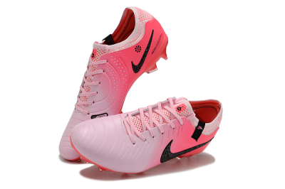 Men's Nike Tiempo Legend 10 Elite AG Artificial Grass Low-Tops Football Shoes - Pink Foam/Black