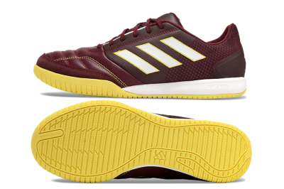 Men's Adidas Top Sala IC Indoor & Futsal Low-Tops Football Shoes - Red/White/Yellow