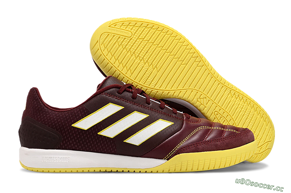 Men's Adidas Top Sala IC Indoor & Futsal Low-Tops Football Shoes - Red/White/Yellow 2