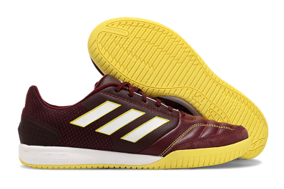 Men's Adidas Top Sala IC Indoor & Futsal Low-Tops Football Shoes - Red/White/Yellow