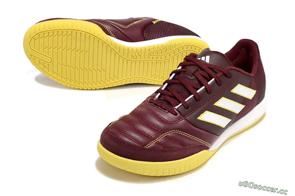 Men's Adidas Top Sala IC Indoor & Futsal Low-Tops Football Shoes - Red/White/Yellow 3