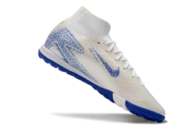 Unisex Nike Air Zoom Mercurial Superfly 10 Elite TF Artificial Turf High-Tops Football Shoes - Beige/Blue