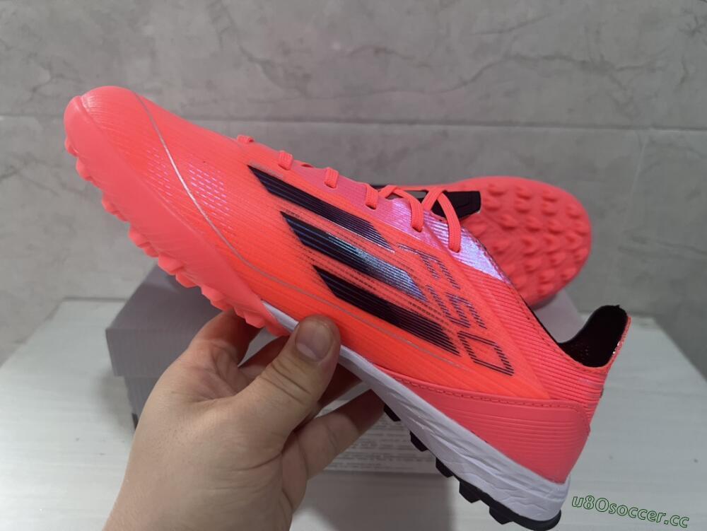 Men's Adidas F50 Adizero TF Artificial Turf Low-Tops Football Shoes - Red/Black