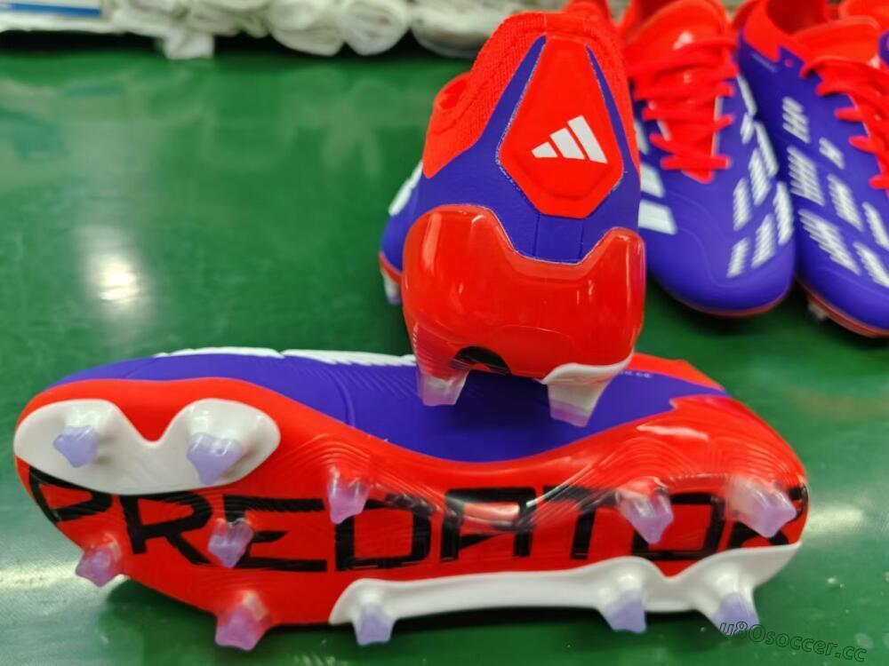 Men's Adidas Predator Elite FG Firm Ground Low-Tops Football Boots - Blue/White/Red