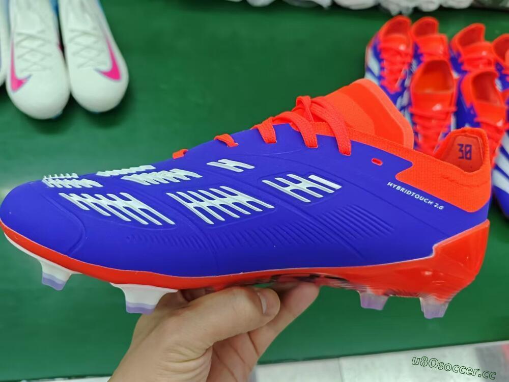 Men's Adidas Predator Elite FG Firm Ground Low-Tops Football Boots - Blue/White/Red