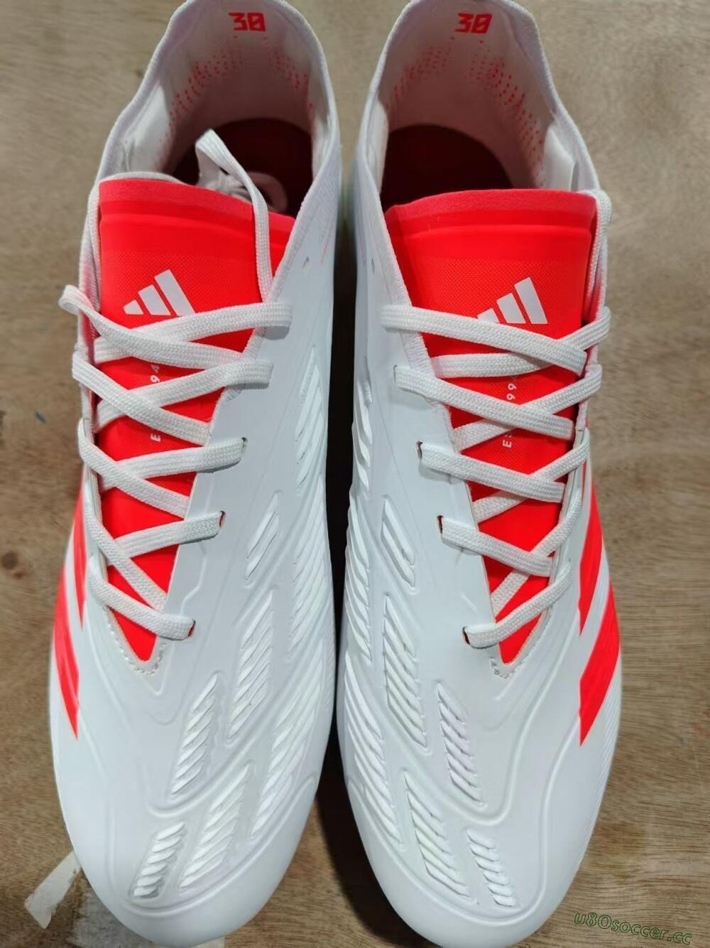 Men's Adidas Predator Accuracy.1 FG Firm Ground Low-Tops Football Boots - Beige/White/Red