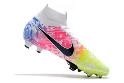 Men's Nike Mercurial Superfly 7 Elite FG Firm Ground High-Tops Football Boots - Yellow/Pink/Blue