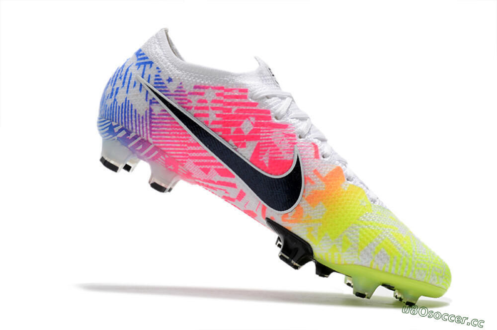 Men's Nike Mercurial Vapor 13 Elite FG Firm Ground Low-Tops Football Boots - Yellow/Pink/Blue 7