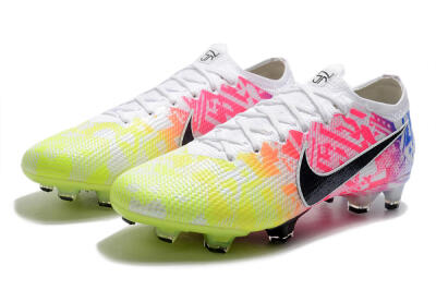 Men's Nike Mercurial Vapor 13 Elite FG Firm Ground Low-Tops Football Boots - Yellow/Pink/Blue