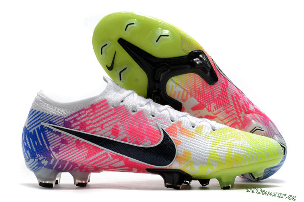 Men's Nike Mercurial Vapor 13 Elite FG Firm Ground Low-Tops Football Boots - Yellow/Pink/Blue 2