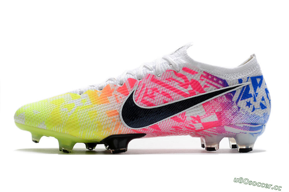Men's Nike Mercurial Vapor 13 Elite FG Firm Ground Low-Tops Football Boots - Yellow/Pink/Blue 0