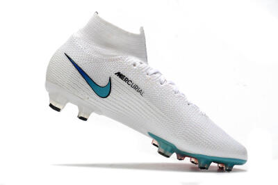 Men's Nike Mercurial Superfly 7 Elite FG Firm Ground High-Tops Football Boots - White/Red/Blue