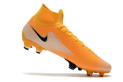 Men's Nike Mercurial Superfly 7 Elite FG Firm Ground High-Tops Football Boots - Orange/White/Black
