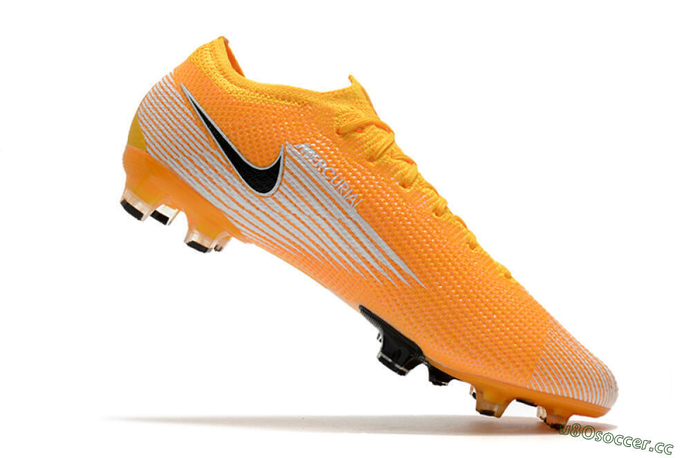 Men's Nike Mercurial Vapor 13 Elite FG Firm Ground Low-Tops Football Boots - Orange/White/Black 7