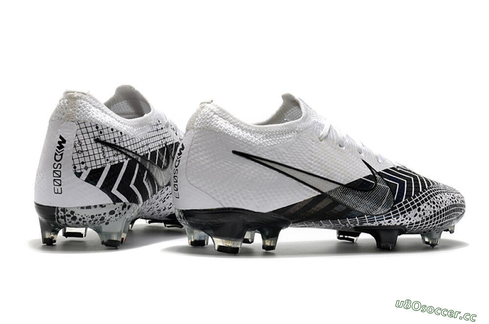 Men's Nike Mercurial Vapor 13 Elite FG Firm Ground Low-Tops Football Boots - Black/White/Blue 9