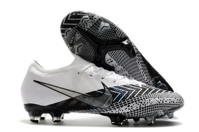 Men's Nike Mercurial Vapor 13 Elite FG Firm Ground Low-Tops Football Boots - Black/White/Blue
