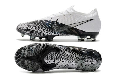 Men's Nike Mercurial Vapor 13 Elite FG Firm Ground Low-Tops Football Boots - Black/White/Blue