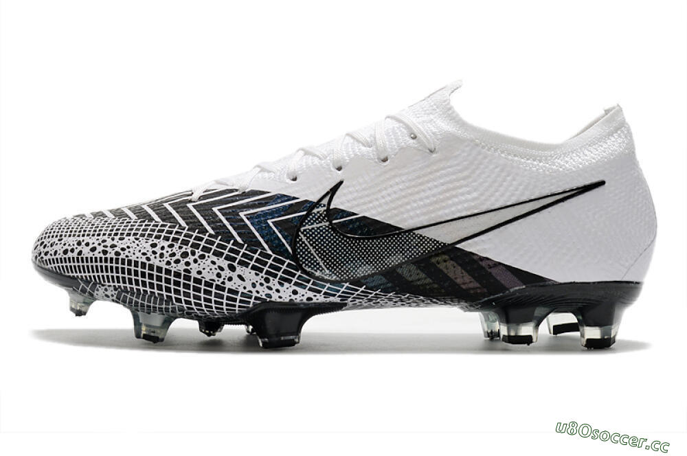Men's Nike Mercurial Vapor 13 Elite FG Firm Ground Low-Tops Football Boots - Black/White/Blue 0