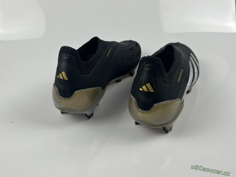 Men's Adidas Predator Accuracy+ FG Firm Ground Low-Tops Football Boots - Black/White/Gold