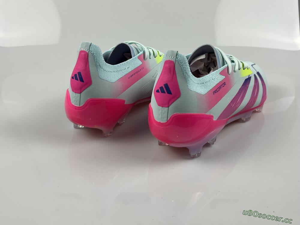 Men's Adidas Predator Elite 24 FG Firm Ground Low-Tops Football Boots - Jade/Purple/Pink