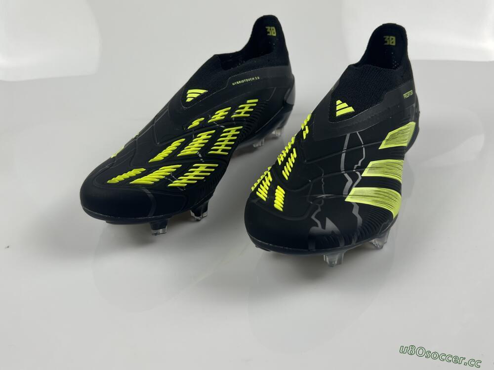 Men's Adidas Predator Accuracy+ FG Firm Ground Low-Tops Football Boots - Black/Yellow/Blue