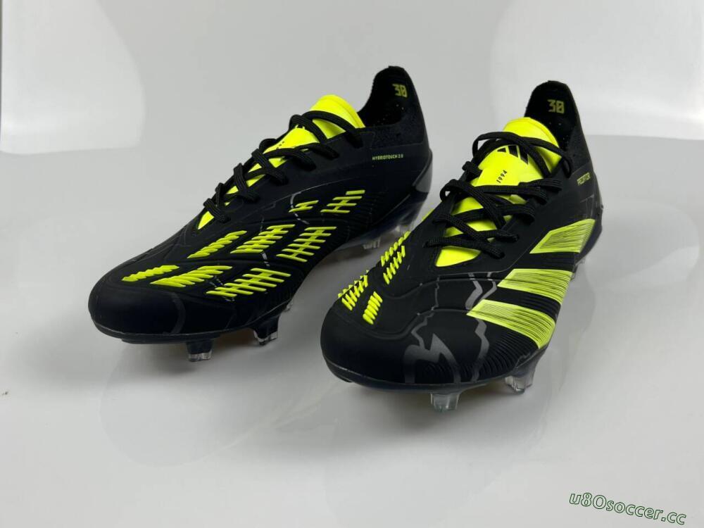 Unisex Adidas Predator Accuracy+ FG Firm Ground Low-Tops Football Boots - Black/Yellow