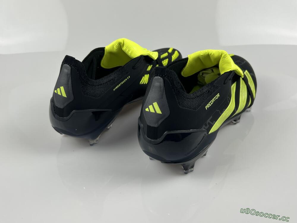 Unisex Adidas Predator Elite Foldover Tongue FG Firm Ground Low-Tops Football Boots - Black/Yellow/Blue
