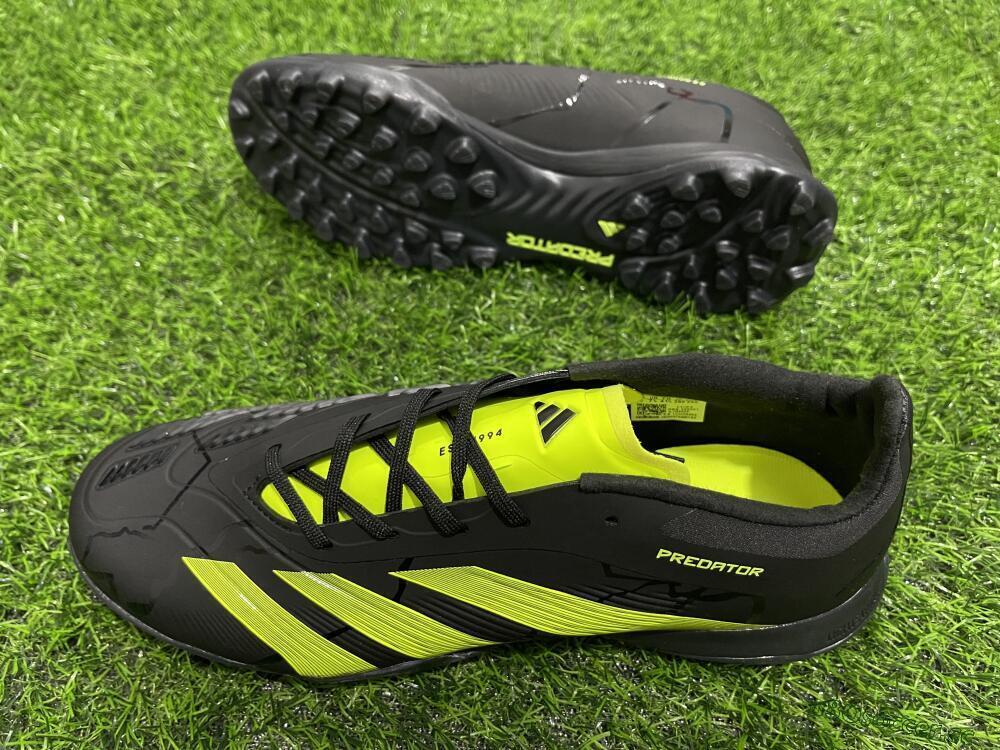 Unisex Adidas Predator 24 Elite TF Artificial Turf Low-Tops Football Shoes - Black/Yellow/Grey