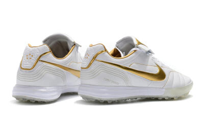 Men's Nike Tiempo Legend 7 Elite R10 TF Artificial Turf Low-Tops Football Shoes - White/Gold