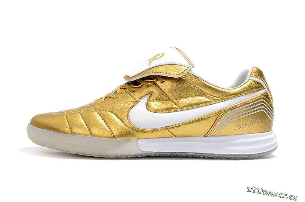 Men's Nike Tiempo Legend 7 Elite R10 IC Indoor & Futsal Low-Tops Football Shoes - Gold/White 0