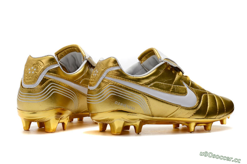 Men's Nike Tiempo Legend 7 Elite R10 FG Firm Ground Low-Tops Football Boots - Gold/White 9