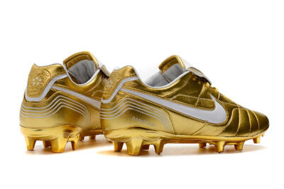 Men's Nike Tiempo Legend 7 Elite R10 FG Firm Ground Low-Tops Football Boots - Gold/White