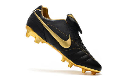 Men's Nike Tiempo Legend 7 Elite R10 FG Firm Ground Low-Tops Football Boots - Black/Gold