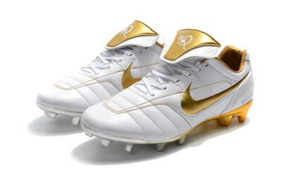 Men's Nike Tiempo Legend 7 Elite R10 FG Firm Ground Low-Tops Football Boots - White/Gold