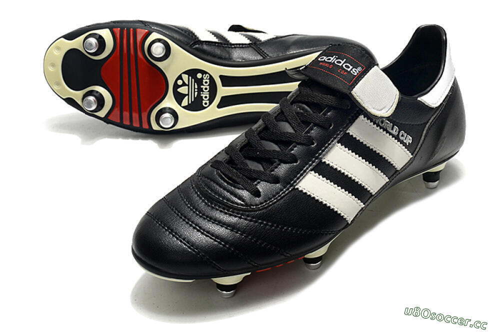 Men's Adidas Copa World Cup SG Soft Ground Low-Tops Football Boots - Black/White/Red 3