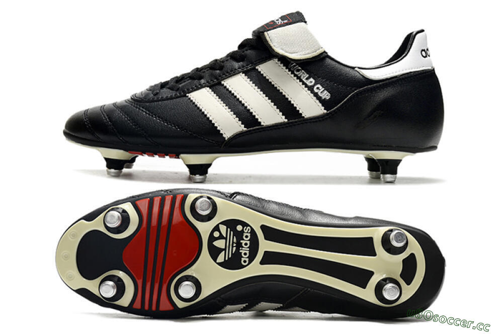 Men's Adidas Copa World Cup SG Soft Ground Low-Tops Football Boots - Black/White/Red 1