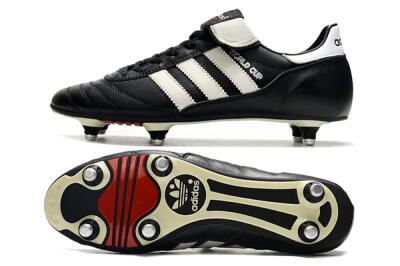 Men's Adidas Copa World Cup SG Soft Ground Low-Tops Football Boots - Black/White/Red