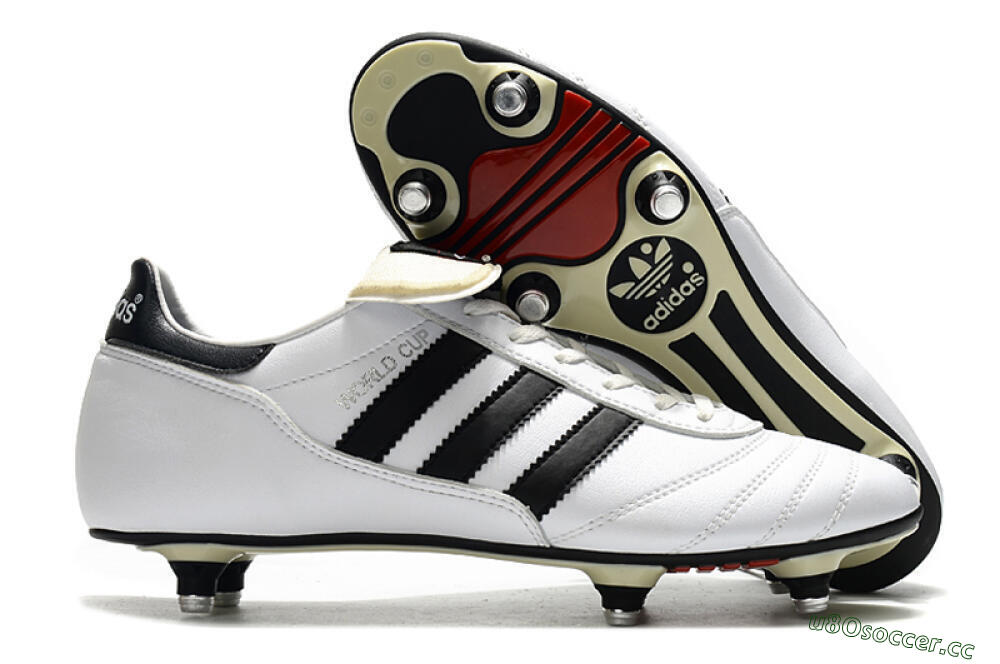 Men's Adidas Copa World Cup SG Soft Ground Low-Tops Football Boots - White/Black/Red 2