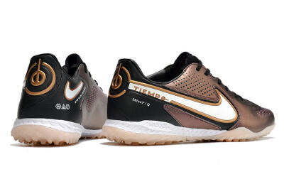 Men's Nike React Tiempo Legend 9 Pro TF Artificial Turf Low-Tops Football Shoes - Gold/White/Black