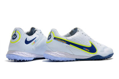 Men's Nike React Tiempo Legend 9 Pro TF Artificial Turf Low-Tops Football Shoes - Jade/Yellow/Blue