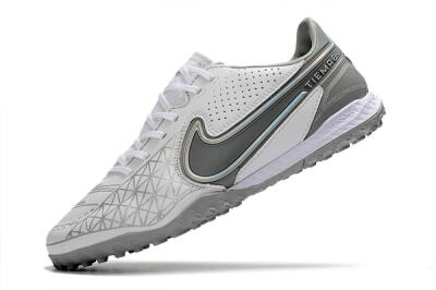 Men's Nike React Tiempo Legend 9 Pro TF Artificial Turf Low-Tops Football Shoes - Grey/White