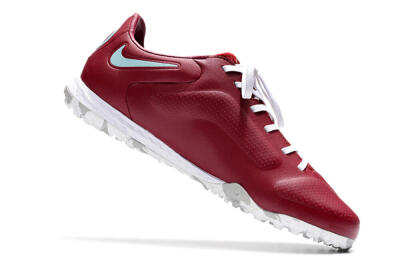 Men's Nike React Tiempo Legend 9 Pro TF Artificial Turf Low-Tops Football Shoes - Red/White/Jade