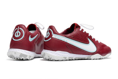Men's Nike React Tiempo Legend 9 Pro TF Artificial Turf Low-Tops Football Shoes - Red/White/Jade